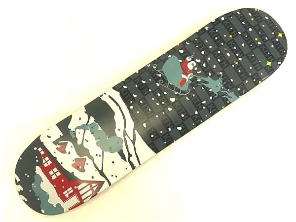 ■新品■未使用■ KITH キス スターゲイザー ウッド サンタクロース スケートボード デッキ グレー系×マルチカラー AZ4196_1