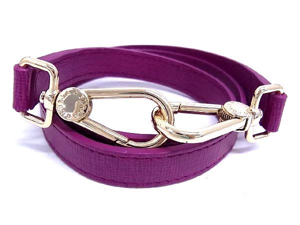 ■新品同様■ FURLA フルラ レザー バッグ用 ショルダーストラップ 肩掛け レディース パープルピンク系 BD1071