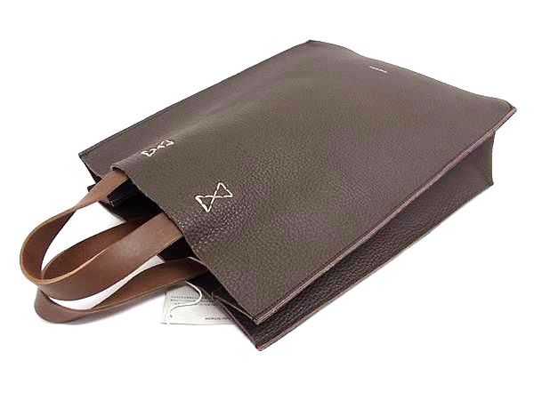 ■新品■未使用■ Hender Scheme エンダースキーマ paper bag レザー ハンドバッグ トートバッグ メンズ レディース ブラウン系 BF6813_4