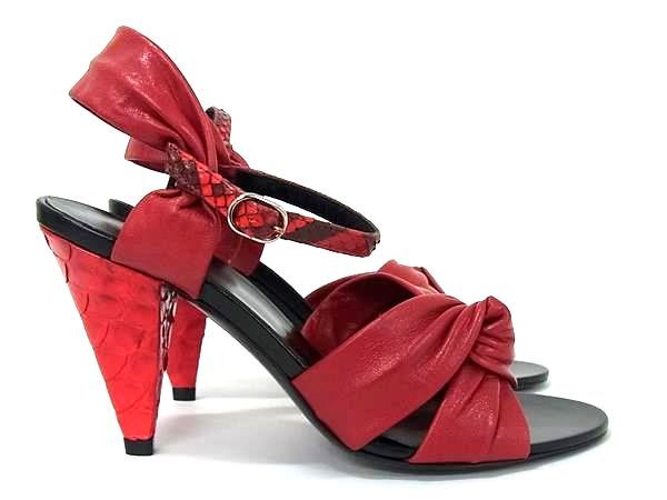 □極上□本物□新品同様□ CELINE セリーヌ パイソン×レザー ヒール