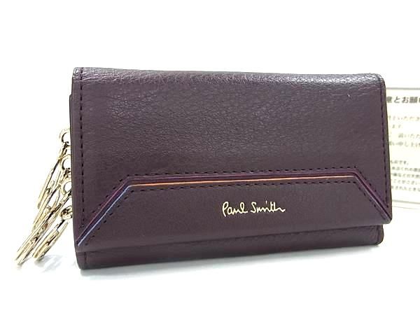 ■新品■未使用■ Paul Smith ポールスミス レザー 4連 キーケース 鍵入れ レディース メンズ ブラウン系 BF9175
