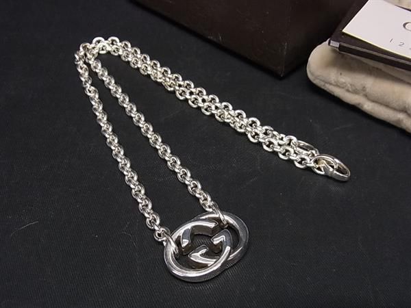 ■極美品■ GUCCI グッチ インターロッキングG SV925 ネックレス アクセサリー レディース メンズ シルバー系 BG6055