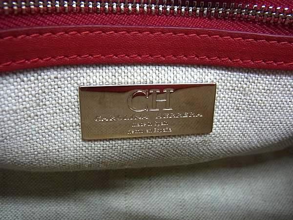 ■新品■未使用■ Carolina Herrera キャロライナ ヘレラ レザー 2WAY ショルダーバッグ ハンドバッグ レディース レッド系 BG9910_9