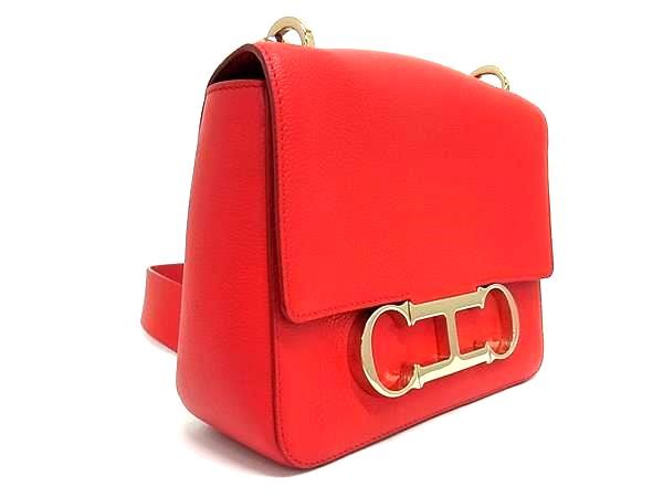 ■新品■未使用■ Carolina Herrera キャロライナ ヘレラ レザー 2WAY ショルダーバッグ ハンドバッグ レディース レッド系 BG9910_1
