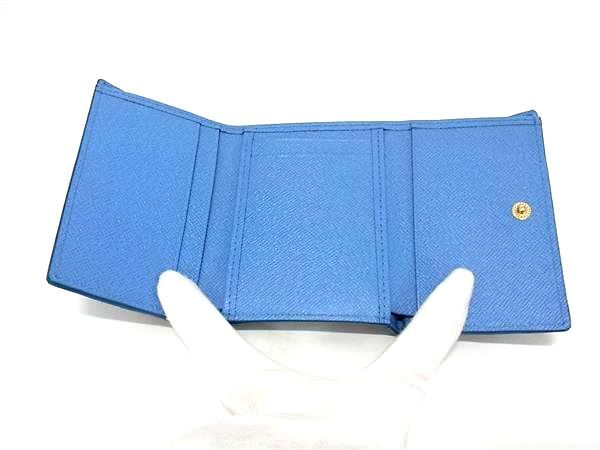 ■極上■本物■新品■未使用■ COCOCELUX GOLD ココセリュックスゴールド クロコダイル×パイソン 三つ折り 財布 ブルー系 BI0446_2