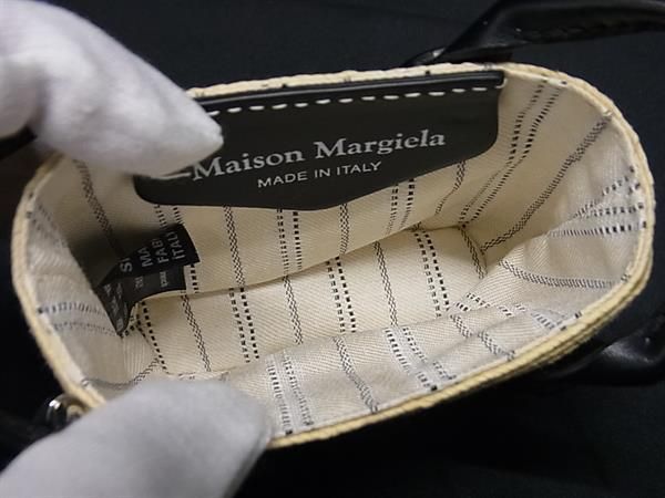 ■新品■未使用■ Maison Margiela メゾン マルジェラ セルロース×レザー バッグモチーフ キーホルダー チャーム ベージュ系 BJ1074_3