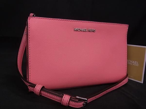■新品同様■ MICHAEL KORS マイケルコース PVC ショルダーバッグ クロスボディ レディース ピンク系 BJ1985