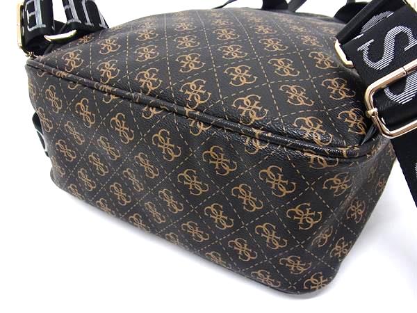 ■新品同様■ GUESS ゲス PVC 総柄 リュックサック バックパック デイパック レディース ブラック系 BJ7840_3