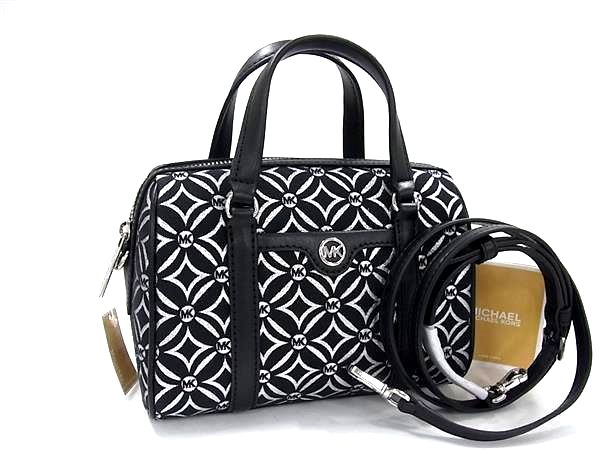 ■新品■未使用■ kate spade ケイトスペード キャンバス 2WAY クロスボディ ショルダーバッグ ハンドバッグ ブラック系 BJ8362