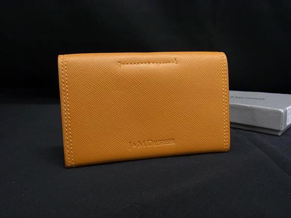 ■新品■未使用■ J＆M DAVIDSON ジェイアンドエムデヴィッドソン レザー カードケース カード入れ マスタードイエロー系 BJ9223