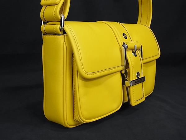 ■新品同様■ MICHAEL KORS マイケルコース レザー ワンハンドル ショルダーバッグ ハンドバッグ 肩掛けかばん イエロー系 BJ9407_1