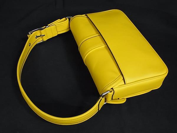 ■新品同様■ MICHAEL KORS マイケルコース レザー ワンハンドル ショルダーバッグ ハンドバッグ 肩掛けかばん イエロー系 BJ9407_4