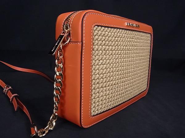 □新品□未使用□ MICHAEL KORS マイケルコース レザー×ストロー □新品□未使用□ MICHAEL KORS マイケルコース レザー×ストロー