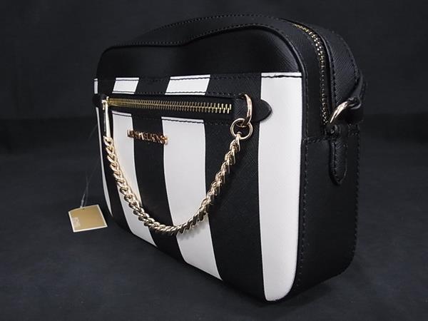 ■新品■未使用■ MICHAEL KORS マイケルコース レザー ショルダーバッグ 肩掛け 斜め掛けかばん ブラック系×アイボリー系 BJ9421_2