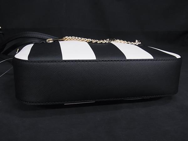 ■新品■未使用■ MICHAEL KORS マイケルコース レザー ショルダーバッグ 肩掛け 斜め掛けかばん ブラック系×アイボリー系 BJ9421_5