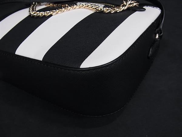 ■新品■未使用■ MICHAEL KORS マイケルコース レザー ショルダーバッグ 肩掛け 斜め掛けかばん ブラック系×アイボリー系 BJ9421_6