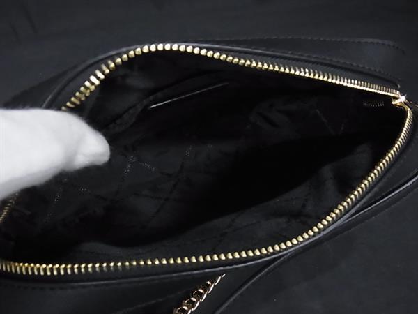 ■新品■未使用■ MICHAEL KORS マイケルコース レザー ショルダーバッグ 肩掛け 斜め掛けかばん ブラック系×アイボリー系 BJ9421_7