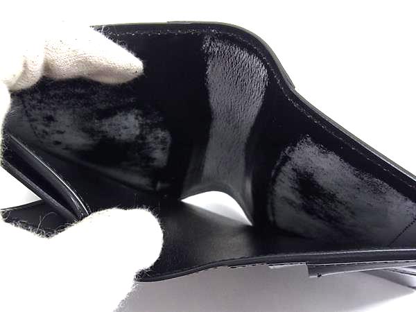 ■新品■未使用■ SHELL CORDOVAN シェルコードバン ホーウィン社 ホースレザー 二つ折り 財布 札入れ 小銭入れ ブラック系 BJ9798_4
