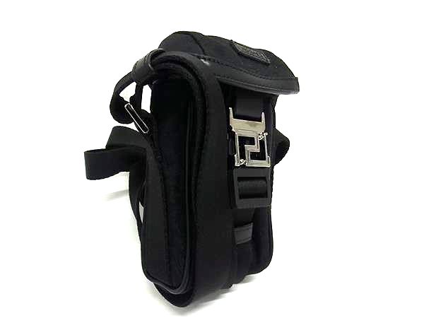 □極美品□ VERSACE ヴェルサーチ グレカ ナイロン クロスボディ 