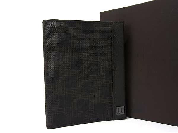 ■新品■未使用■ dunhill ダンヒル PVC×レザー 二つ折り 財布 ウォレット メンズ ブラウン系×ブラック系 BK2169
