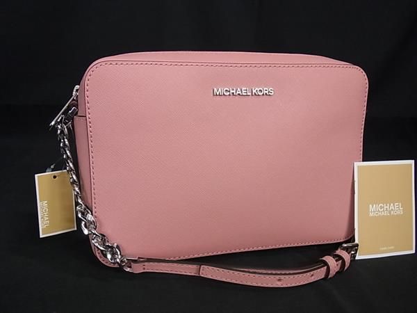 ■新品■未使用■ MICHAEL KORS マイケルコース PVC クロスボディ ショルダーバッグ 斜め掛け 肩掛け レディース ピンク系 BK3315