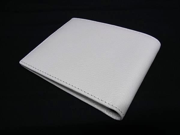 ■極美品■ ETTINGER エッティンガー レザー 二つ折り 財布 ウォレット 札入れ メンズ レディース ホワイト系 BK5053_1