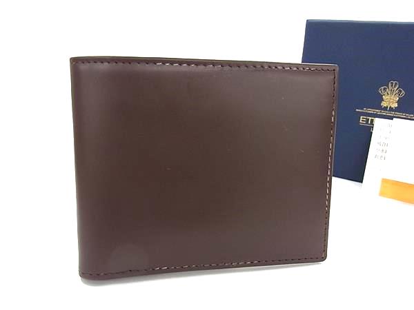■極美品■ ETTINGER エッティンガー レザー 二つ折り 財布 ウォレット メンズ ブラウン系 BK5057