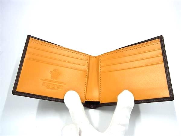 ■極美品■ ETTINGER エッティンガー レザー 二つ折り 財布 ウォレット メンズ ブラウン系 BK5057_2