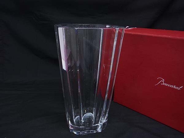 ■美品■ Baccarat バカラ ディアン フラワーベース クリスタルガラス 花瓶 オブジェ インテリア 置物 クリア BK5333