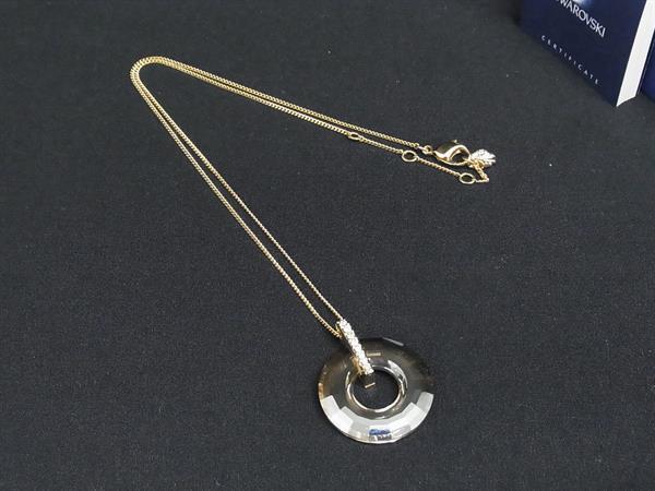 ■新品■未使用■ SWAROVSKI スワロフスキー ラインストーン ネックレス ペンダント アクセサリー レディース ゴールド系 BK6049