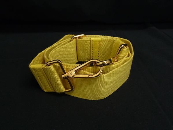 ■美品■ PRADA プラダ キャンバス バッグ用 ショルダーストラップ クロスボディ レディース イエロー系 BK7596