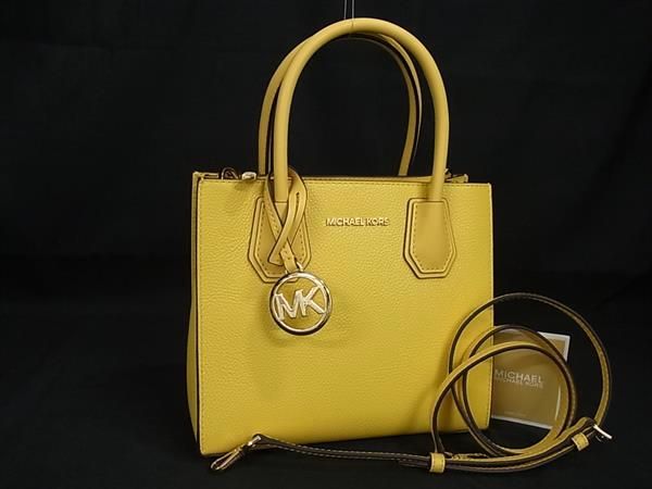 ■新品■未使用■ MICHAEL KORS マイケルコース レザー 2WAY ハンドバッグ トート ショルダーバッグ レディース イエロー系 BL4546