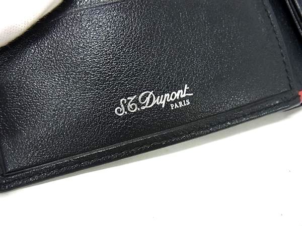 ■新品■未使用■ S.T.Dupont エス･テー･デュポン レザー 二つ折り 財布 ウォレット 札入れ 小銭入れ メンズ ブラック系 BL4755