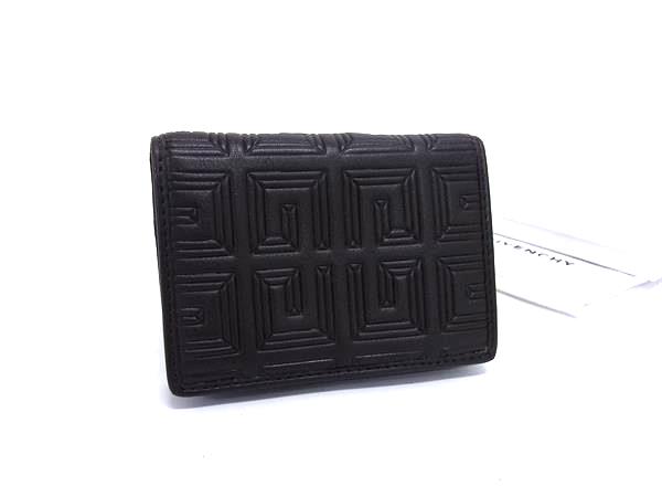 ■新品■未使用■ GIVENCHY ジバンシィ レザー 総柄 小銭入れ カード入れ カードケース メンズ ブラウン系 BL7704