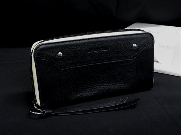 ■新品■未使用■ SeeByChloe シーバイクロエ レザー ラウンドファスナー 長財布 札入れ 小銭入れ レディース ブラック系 BL8626