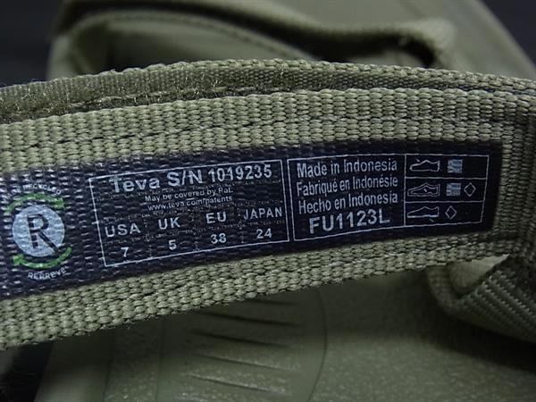 ■新品同様■ Teva テバ ハリケーン エックスエルティー2 キャンバス サンダル 表記サイズ 24.0cm 靴 シューズ カーキ系 BL9598