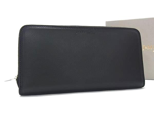 ■新品■未使用■ J＆M DAVIDSON ジェイアンドエムデヴィッドソン レザー ラウンドファスナー 長財布 ウォレット ブラック系 BM4413