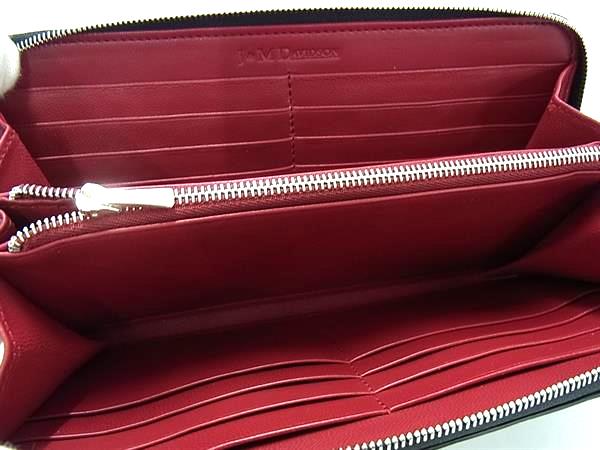 ■新品■未使用■ J＆M DAVIDSON ジェイアンドエムデヴィッドソン レザー ラウンドファスナー 長財布 ウォレット ブラック系 BM4413_2
