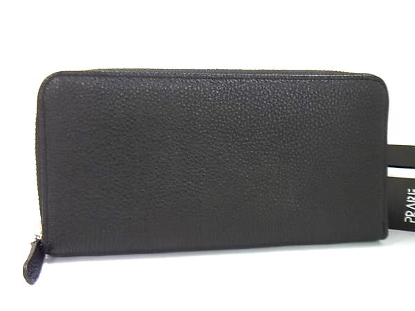 ■新品■未使用■ PRARE プレリー レザー ラウンドファスナー 長財布 ウォレット 札入れ 小銭入れ メンズ ブラック系 BM5289