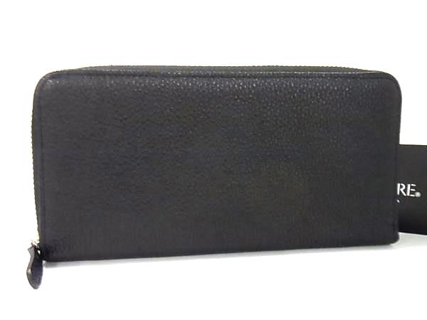 ■新品■未使用■ PRARE プレリー レザー ラウンドファスナー 長財布 ウォレット 札入れ 小銭入れ メンズ ブラック系 BM5290