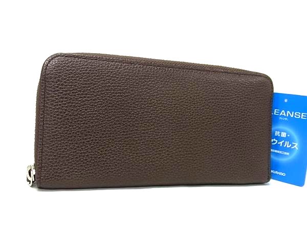 ■新品同様■ PRARE プレリー レザー ラウンドファスナー 長財布 ウォレット 札入れ 小銭入れ カード入れ メンズ ブラウン系 BM5294