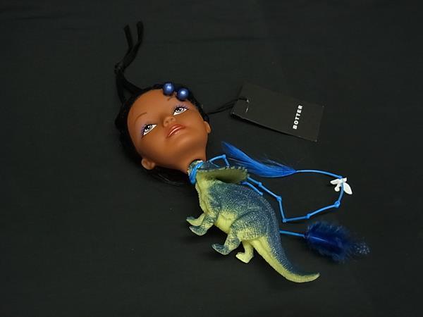 ■新品同様■ BOTTER×Daniel von Weinberger オーナメント チャーム フィギュア 人形 恐竜 ブルー系×マルチカラー BM8966