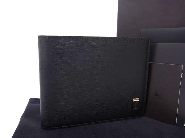 ■極美品■ dunhill ダンヒル サイドカー レザー 二つ折り 財布 ウォレット 札入れ カード入れ メンズ ダークブラウン系 BM9491