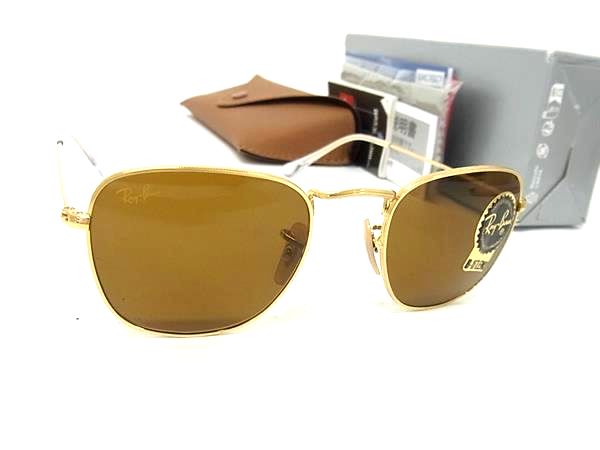 ■新品■未使用■ Ray-Ban レイバン RB 3857 FRANK 9196/33 48□20 140 3N サングラス メガネ 眼鏡 めがね ゴールド系 BM9931