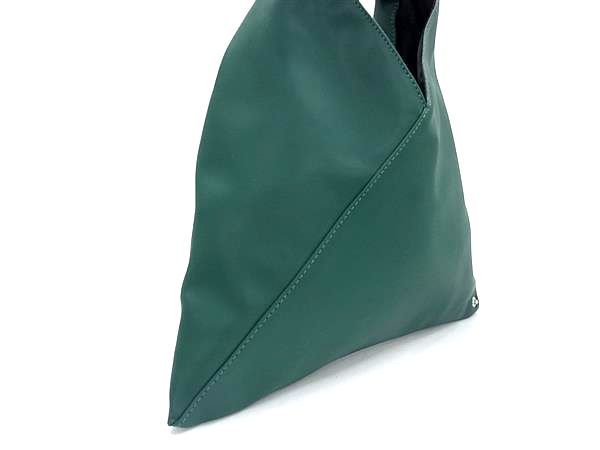 ■新品■未使用■ MM6 Maison エムエムシックス メゾン マルジェラ レザー ワンハンドル ハンドバッグ グリーン系 BN2165_1