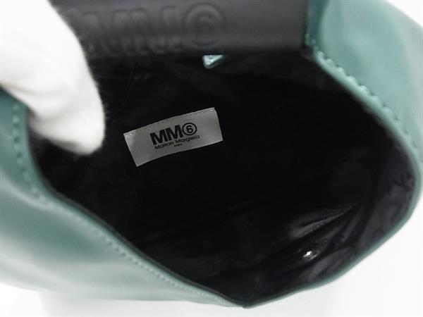 ■新品■未使用■ MM6 Maison エムエムシックス メゾン マルジェラ レザー ワンハンドル ハンドバッグ グリーン系 BN2165_7