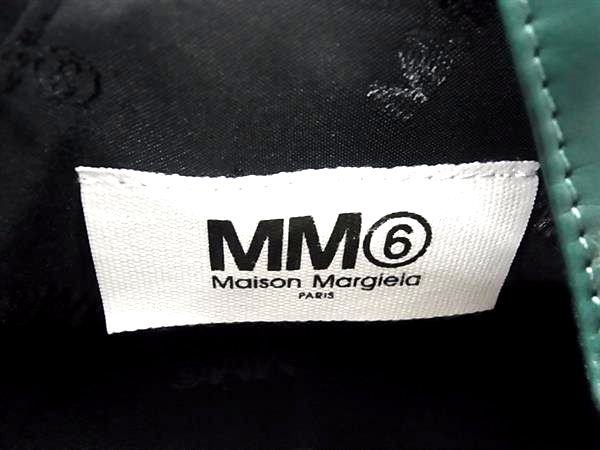 ■新品■未使用■ MM6 Maison エムエムシックス メゾン マルジェラ レザー ワンハンドル ハンドバッグ グリーン系 BN2165_8