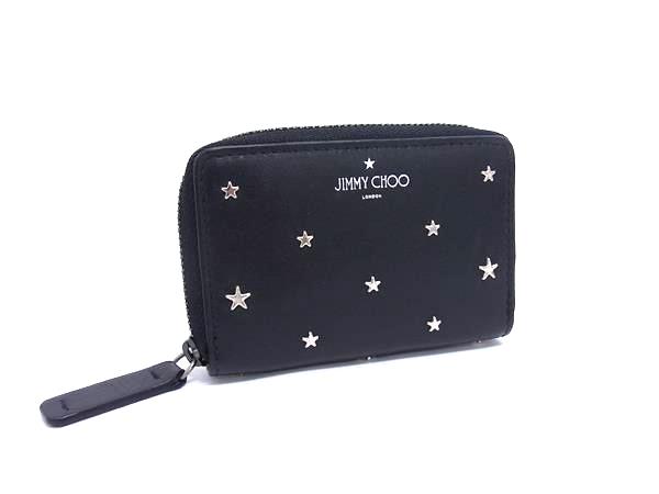 未使用品 箱付き jimmy choo 小銭入れ コインケース スタッズ 黒 JIMMY