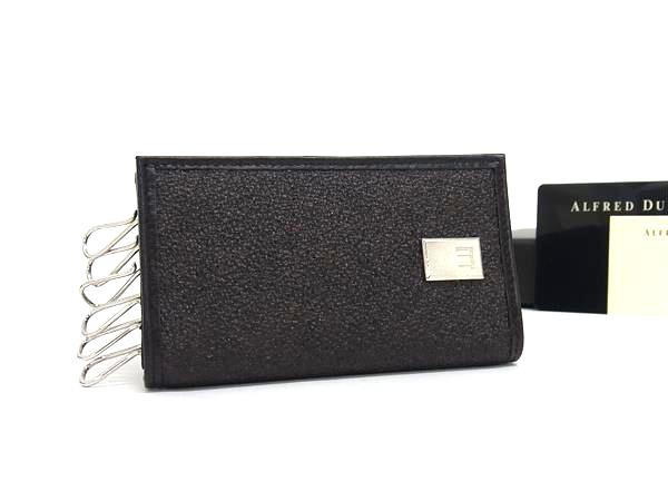 ■新品■未使用■ dunhill ダンヒル PVC×レザー 6連 キーケース 鍵入れ メンズ ダークブラウン系 BN3978