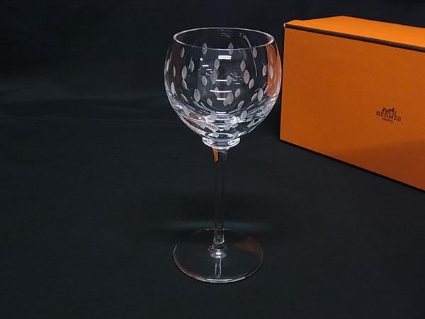 ■新品同様■ HERMES エルメス ファンファーレ ワイングラス 食器 テーブルウェア クリア BN4881